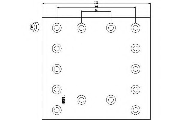 DON PB/35/2 Brake Lining, drum brake